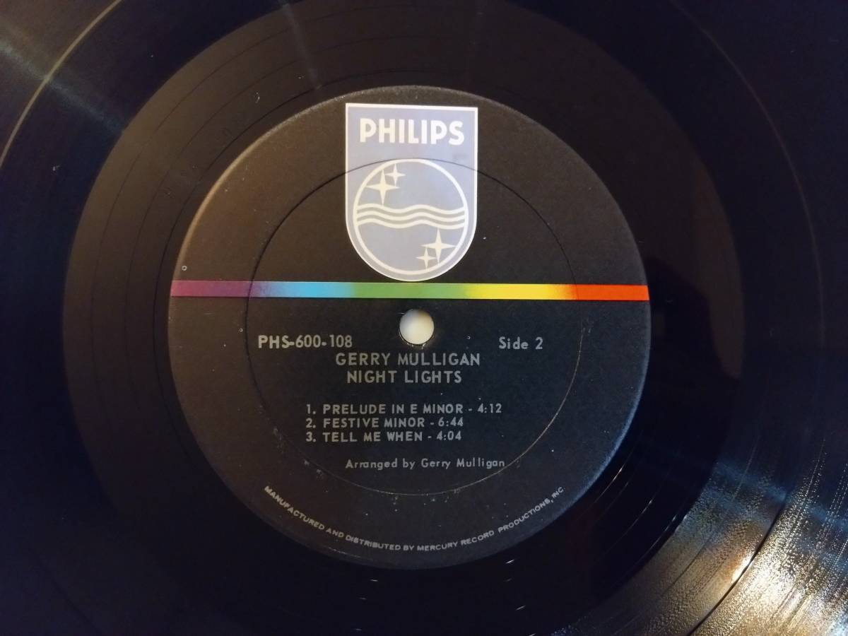【美盤】US Philips初期盤 Gerry Mulligan Night Lights ジェリー・マリガン ナイト・ライツ【レア】_画像4