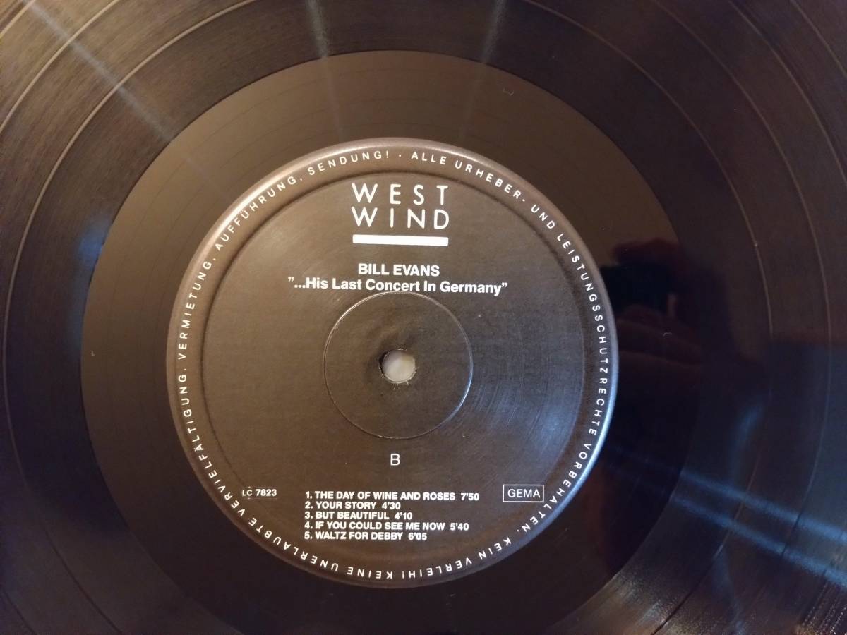 【希少】美盤 West Wind Original Bill Evans His Last Concert In Germany ビル・エヴァンス 廃盤【レア】_画像4