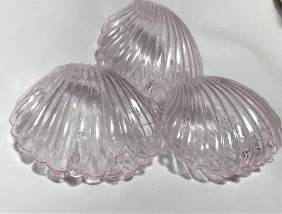 Прозрачная розовая корпус для корпуса небольшие аксессуары внутренние ракушки моллюсков