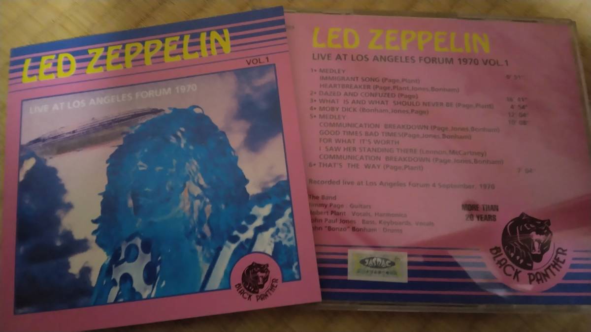 LED ZEPPELIN 　LIVE AT LOS ANGELS FORUM 　1970　 VOL,1　 レッド・ツェッペリン_画像1