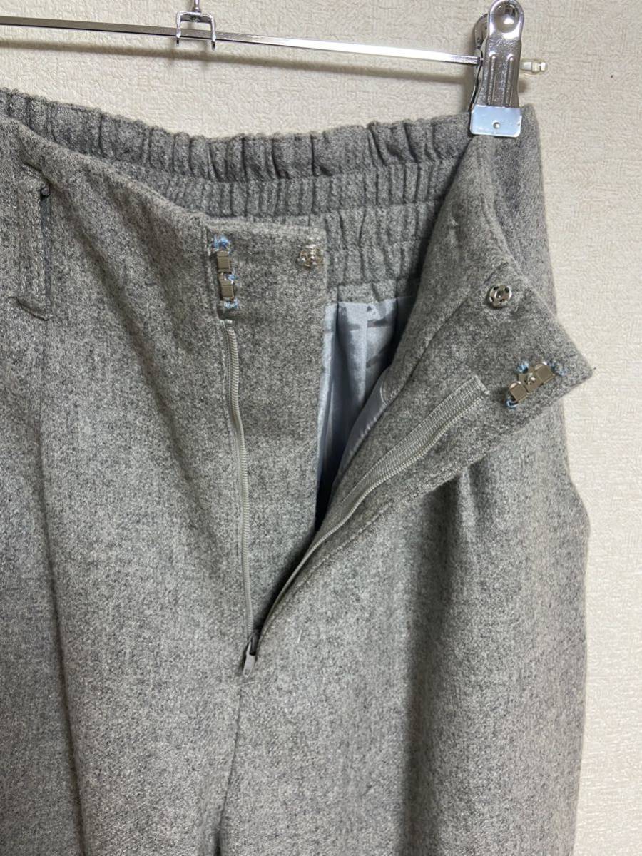 [ Anather Edition* Another Addition ] шерсть широкий брюки * высокий талия * светло-серый *S размер 