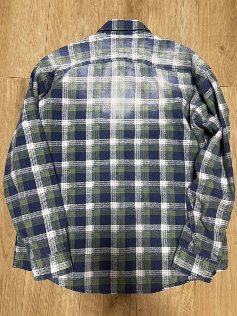 VISVIM LUMBER KHADI CHECK L/S DMGD サイズ2 NAVY ランバー VISVIM LUMBER KHADI CHECK L/S DMGD サイズ2 NAVY ランバー
