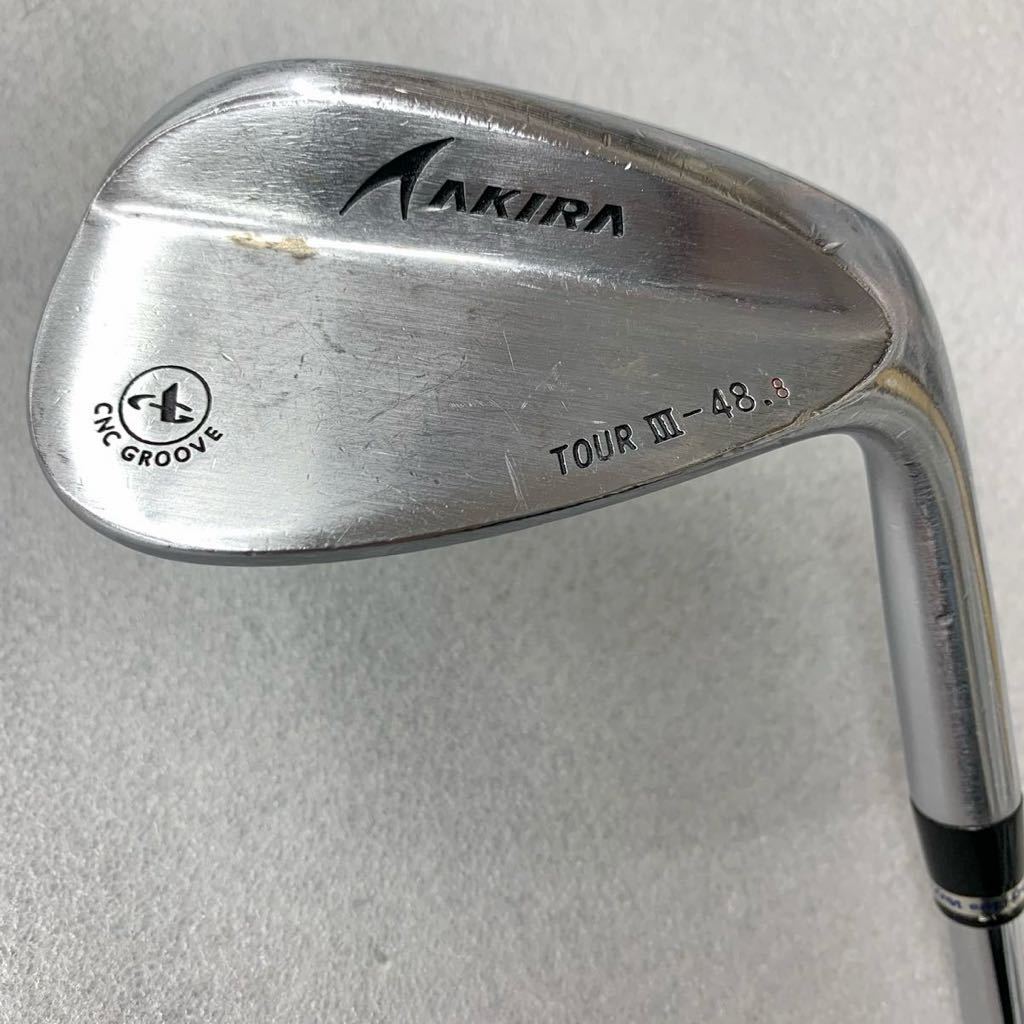 即決■ウェッジ / アキラ　TOUR WEDGE Ⅲ クロムメッキ　ダイナミックゴールド105　48度　フレックスS200　右_画像1