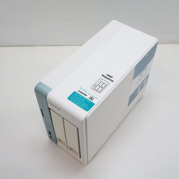 〇QNAP TS-251A【Celeron N3060(2コア)/HDD4TB x 2/メモリ8GB増設済み/NAS/AC付属】_画像3