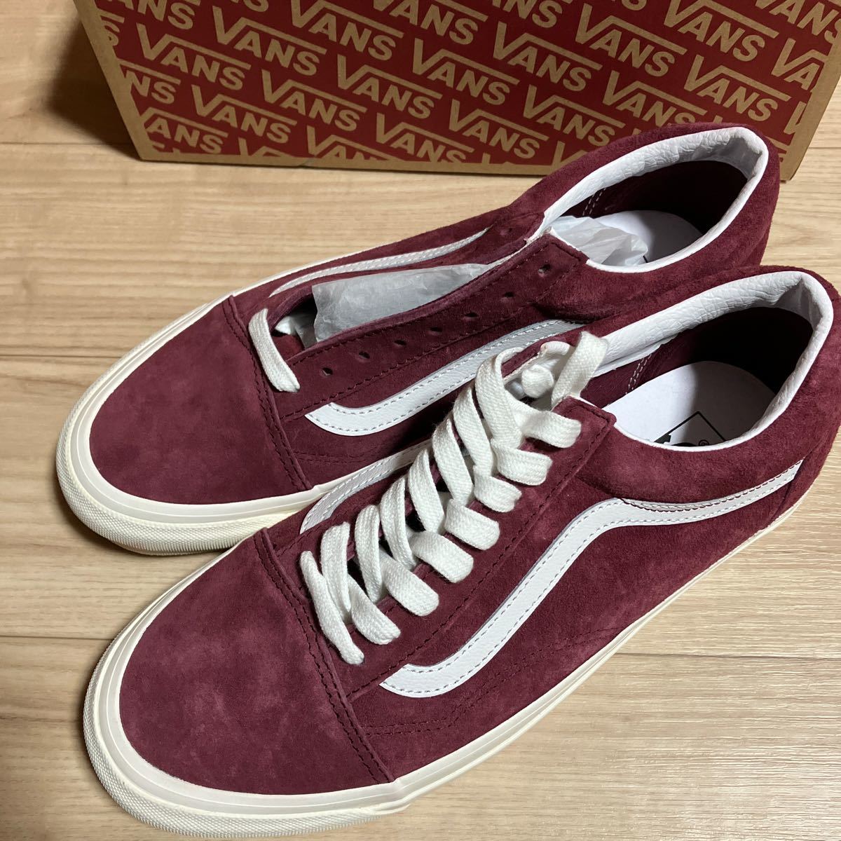 VANS バンズ Old Skool 36D オールド スクール 36DX アナハイム ファクトリー ピッグ スエード 27センチ ワインレッド 未使用 新品_画像1