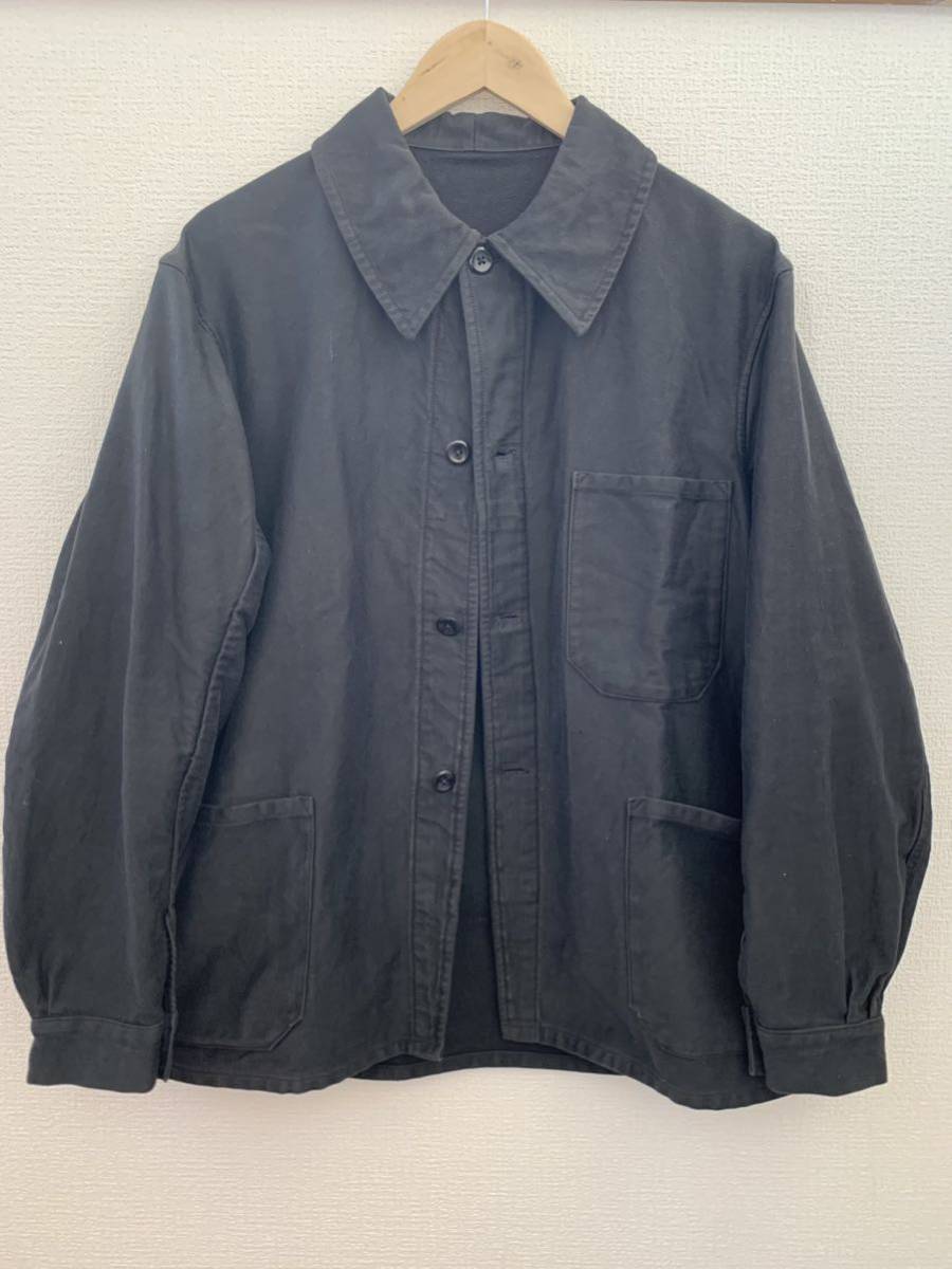 貴重】30s French vintage Black light moleskin work jacket 4 貴重】30s French vintage Black light moleskin work jacket 4