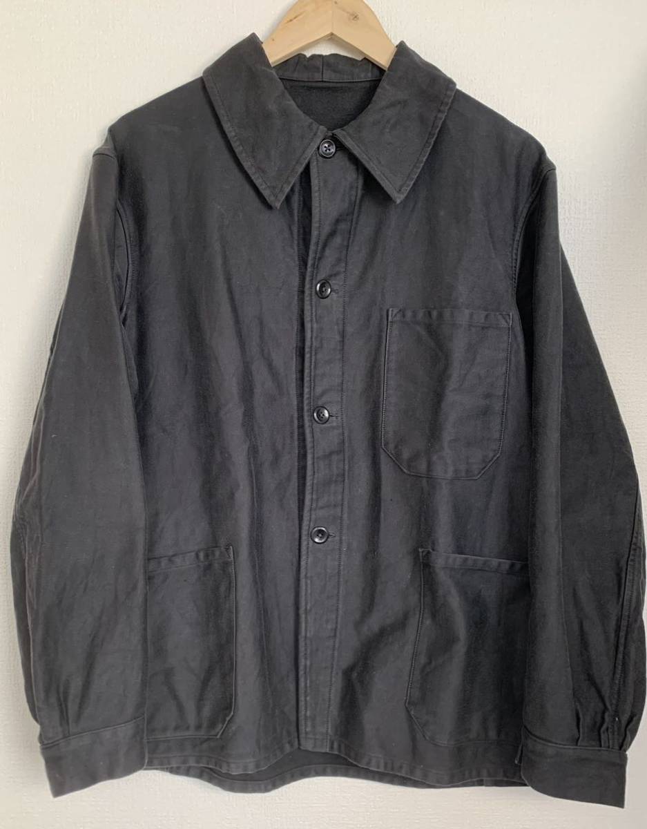 貴重】30s French vintage Black light moleskin work jacket 4 貴重】30s French vintage Black light moleskin work jacket 4