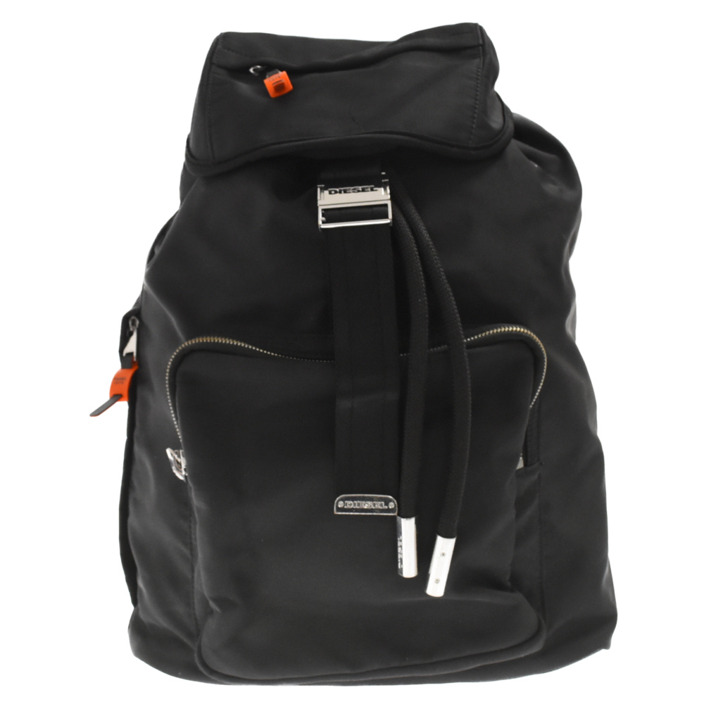 DIESEL ディーゼル Front stopper backpack フロントストッパー付きリュック バックパック ブラック