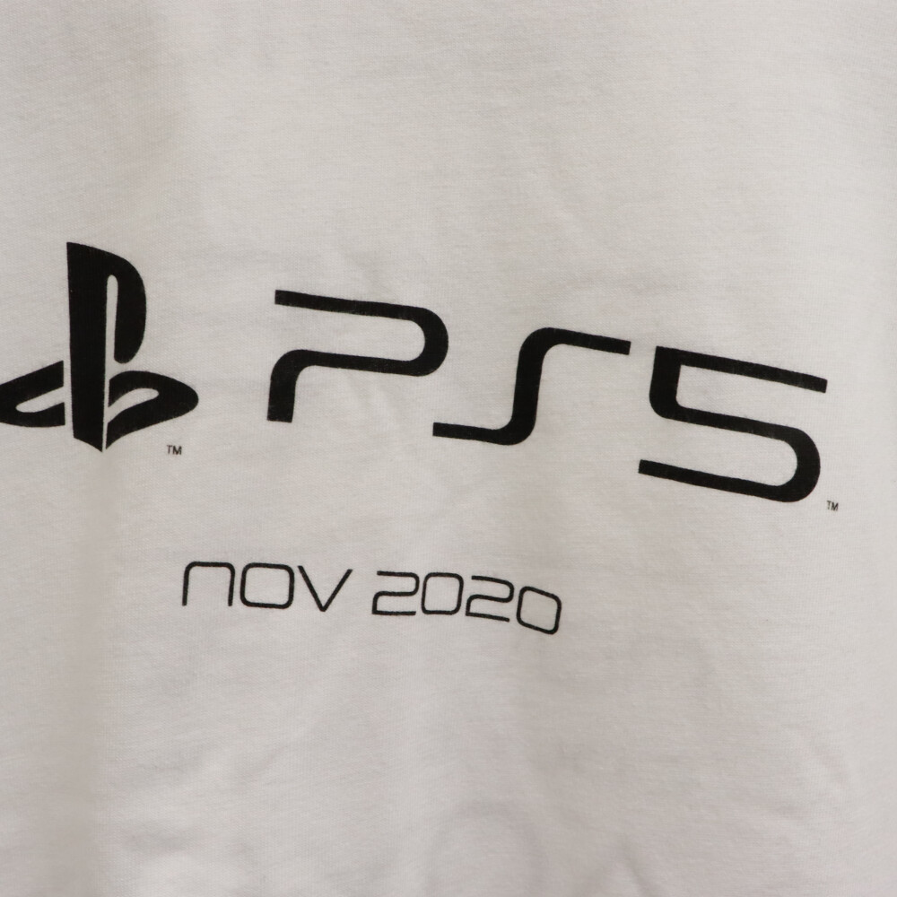BALENCIAGA バレンシアガ 21AW×SONY PlayStation5 プレイステーション5 PS5ロゴプリント半袖Tシャツ カットソー ホワイト 651795 TKVF3_画像5