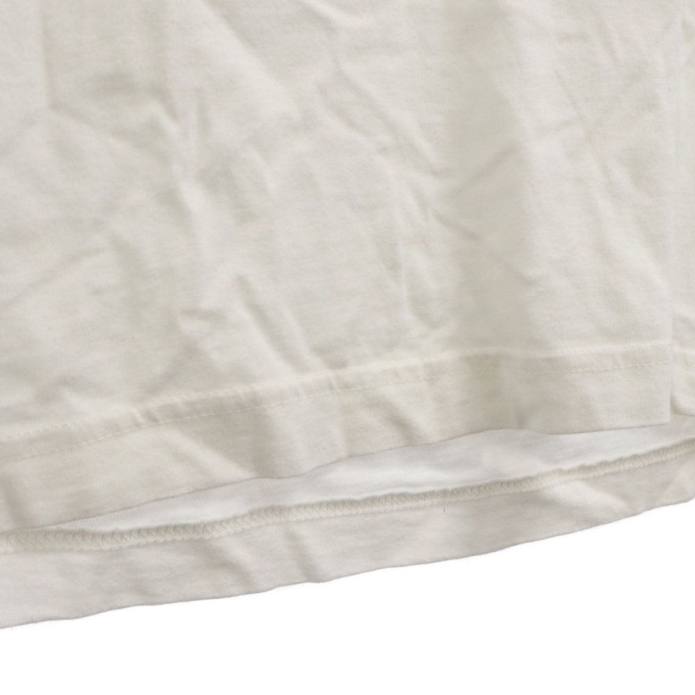 DOLCE & GABBANA ドルチェアンドガッバーナ エンブレム ロゴ Vネック 半袖 カットソー Tシャツ ホワイト TJ09_画像5