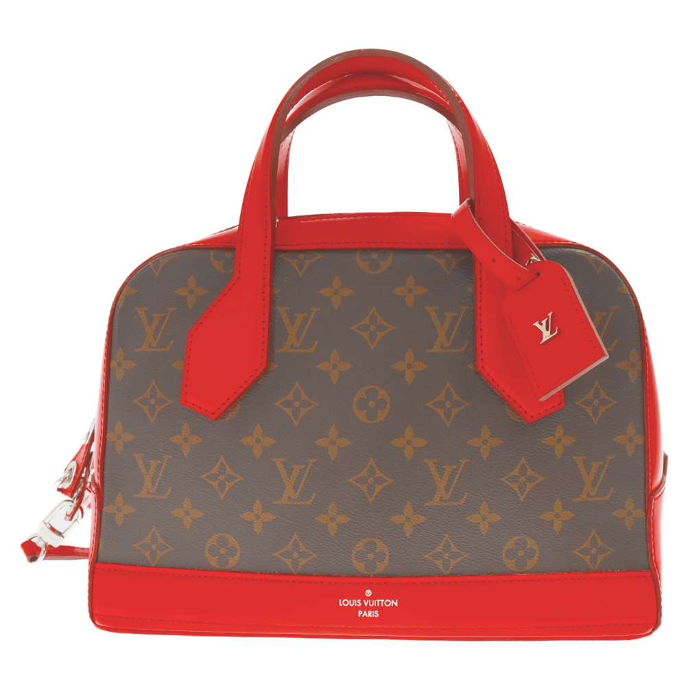 LOUIS VUITTON ルイヴィトン ドラPM モノグラム ハンドバッグ ブラウン/レッド M40274 DU2144