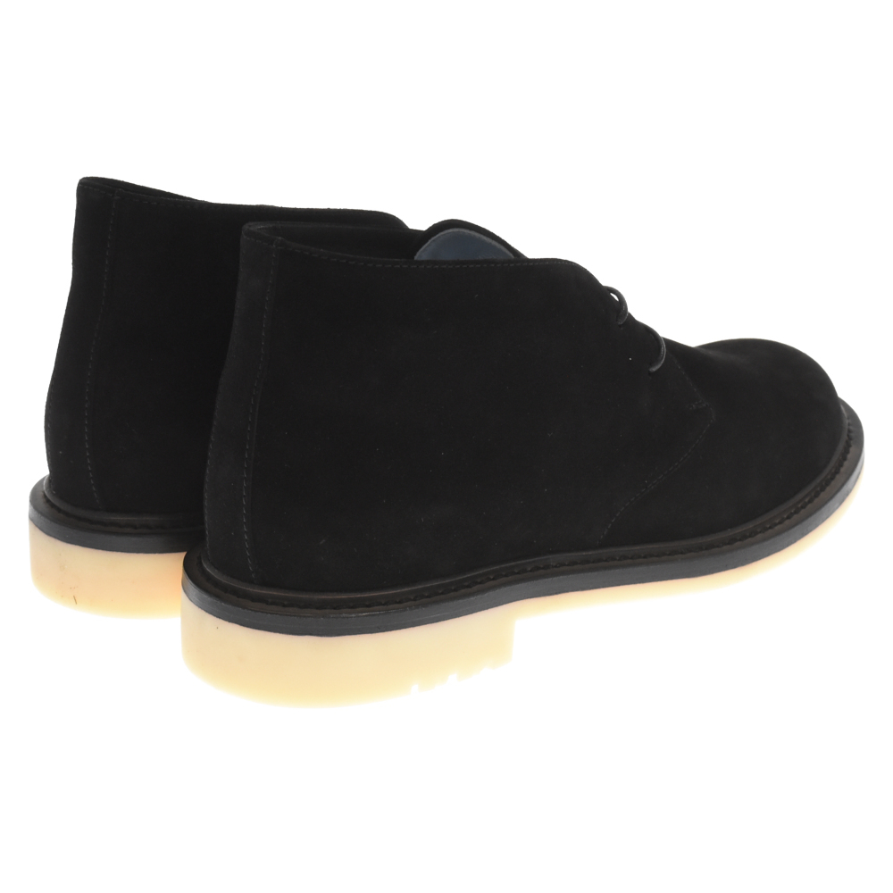 ロロピアーナ×Hiroshi Fujiwara LP DESERT BOOTS WALK H.F. SUEDE U. ショートブーツ スエード レースアップ ローヒール ブラック_画像4