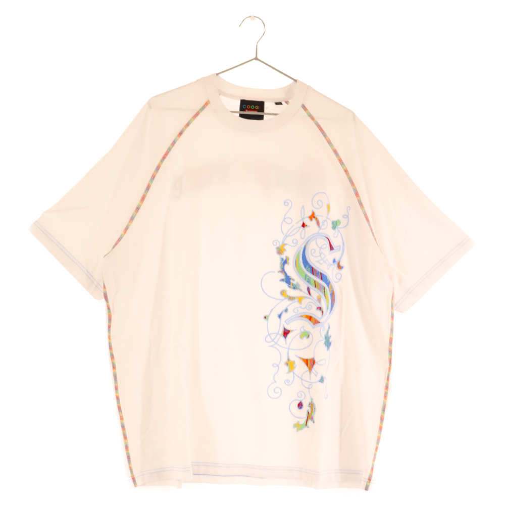 SUPREME シュプリーム 23SS ×Coogi Raglan S/S Top クージー ラグランプリント半袖Tシャツ ホワイト