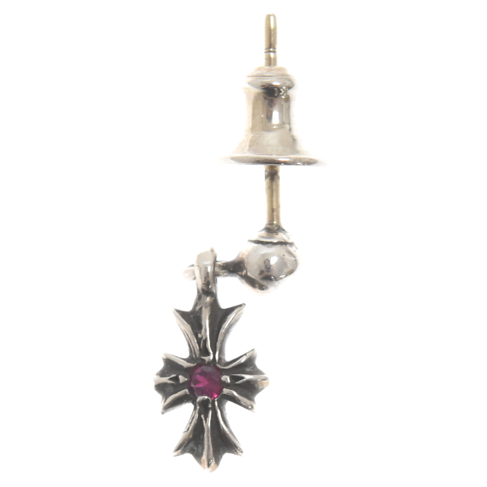 CHROME HEARTS クロムハーツ TNY E CH PLS 1 RUBY タイニーECHプラスドロップピアス ルビー シルバー
