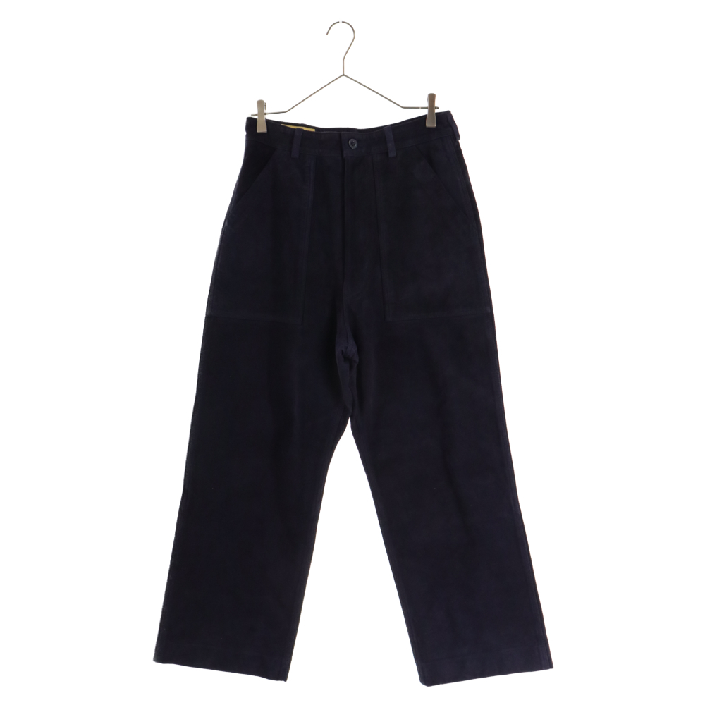 seven by seven セブン バイ セブン LEATHER FATIGUE PANTS MILLED COW NUBUCK 牛革 レザー ファティーグパンツ ネイビー 8003240004