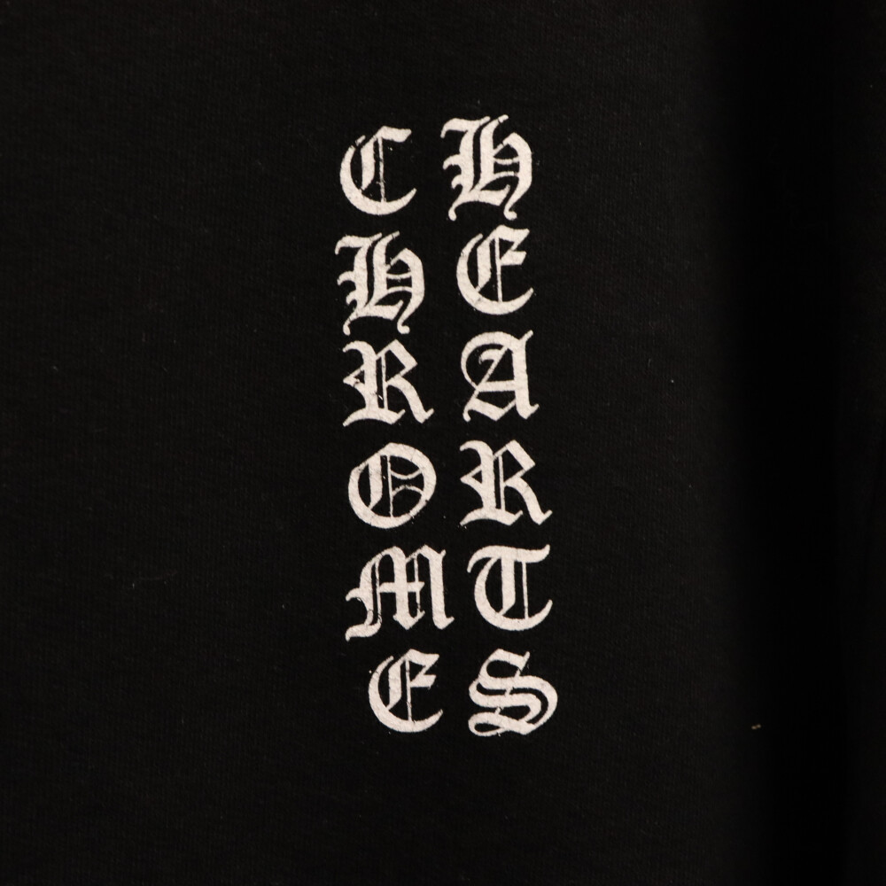 CHROME HEARTS クロムハーツ SWTSHRT PLVR 袖ロゴ プルオーバー スウェット パーカー ブラック_画像5