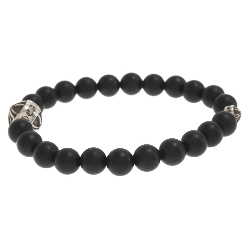 CHROME HEARTS クロムハーツ 8mm BEAD 8mmビーズブレス オニキスビーズブレスレット シルバー/ブラック_画像4