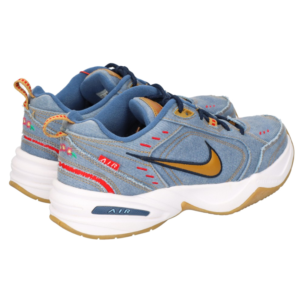 NIKE ナイキ AIR MONARCH IV PRM AV6676-400 エアモナーク4 プレミアム デニム ローカットスニーカー ブルー/ブラウン US8/26cm_画像4