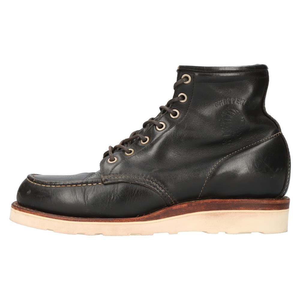 CHIPPEWA チペワ 90215 MOC TOE モックトゥ レザーブーツ ブラック US7.5/25.5cm