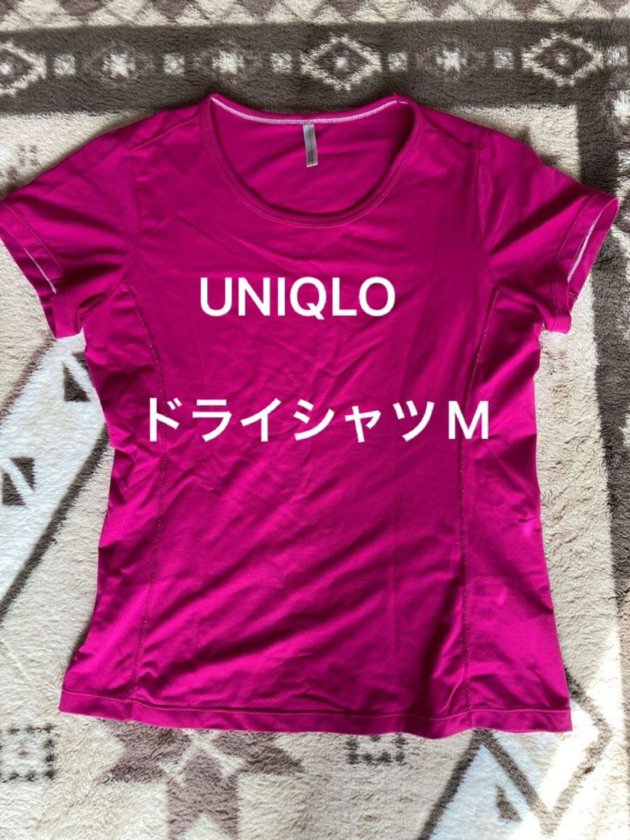 UNIQLO レディーストレーニング ドライシャツ 半袖 無地　M 