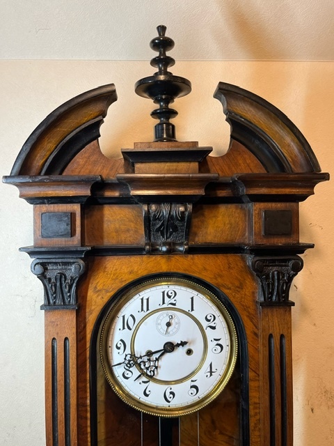 ドイツ　グスタフベッカー　２本分銅引　柱時計　古時計　重錘式　振り子　アンティーク時計　_画像2