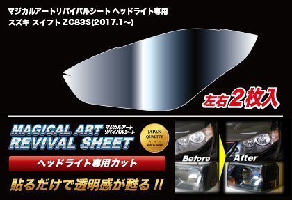 【送料無料】ハセプロ 特許取得！マジカルアート・リバイバルシート/専用カット★スズキ スイフト ZC83S (H29/1～)_画像2