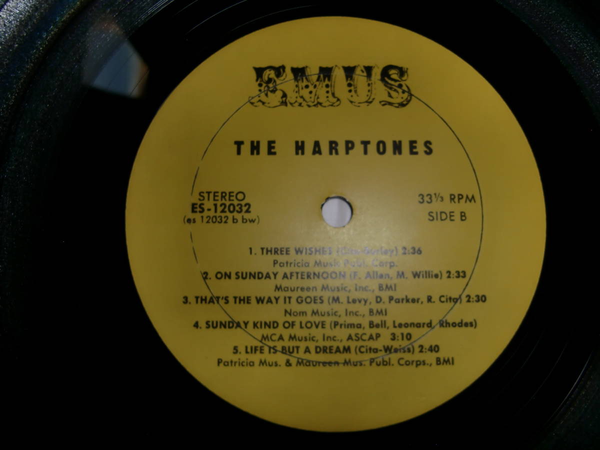 『LP』(US盤） The Harptones レコードナンバー ES-12032　EMUS Record　　『dooWoop』_画像5