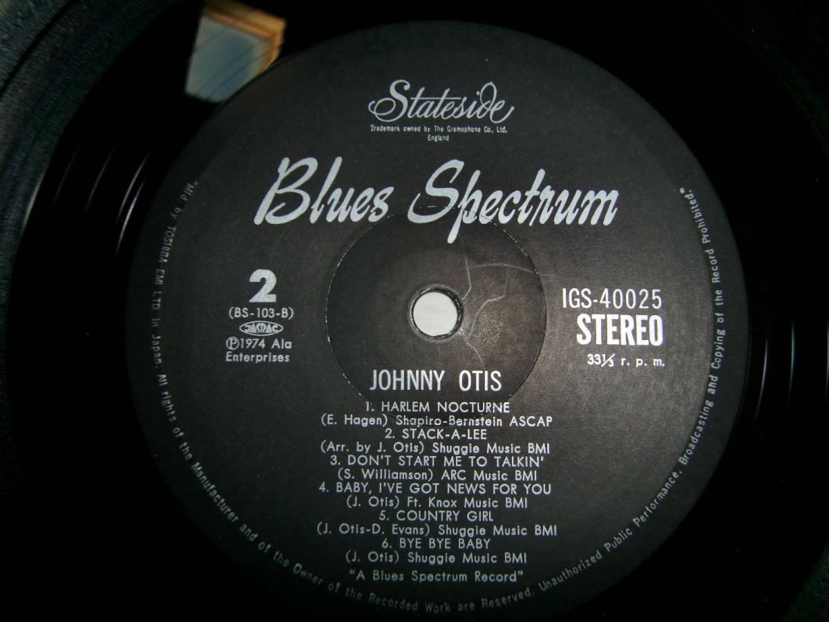 『LP』(国内盤) ジョニー・オーティス/Johnny Otis レコードナンバー IGS-40025 東芝EMI_画像7