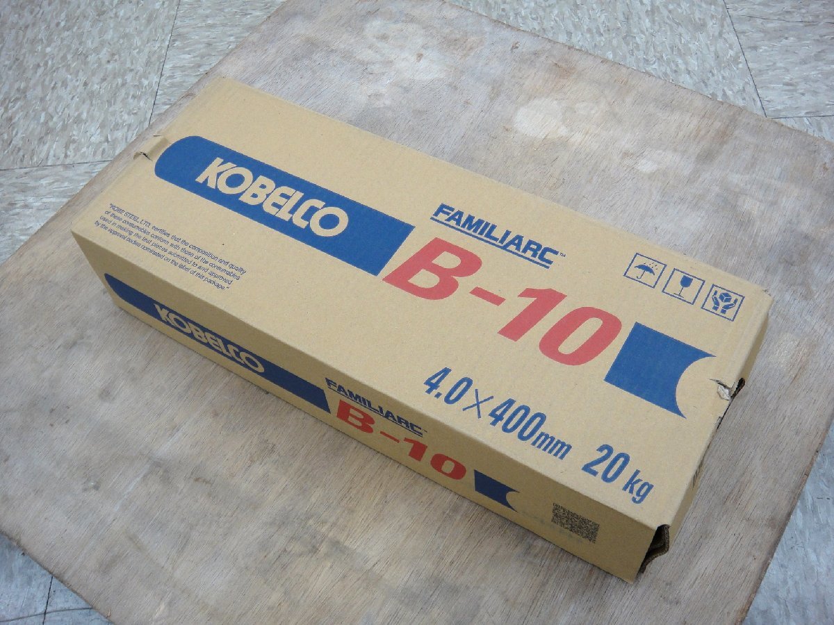 5B501K 未使用品 神戸製鋼 コベルコ 被覆アーク溶接棒 B-10 4.0×400mm 20㎏ FAMILIARC KOBELCO_画像1