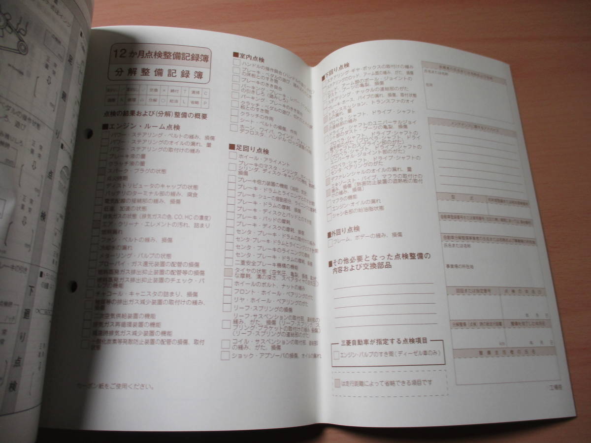 ▽F451 【希少】 三菱 KB9T トライトン TRITON 取扱説明書 取説 2010年発行 メンテナンスノート 余白ページ有 ケース付 全国一律送料520円_画像5