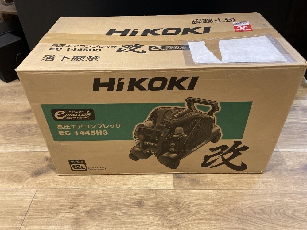 018★未使用品★HiKOKI ハイコーキ コンプレッサ EC1445H3 CTN ブラック
