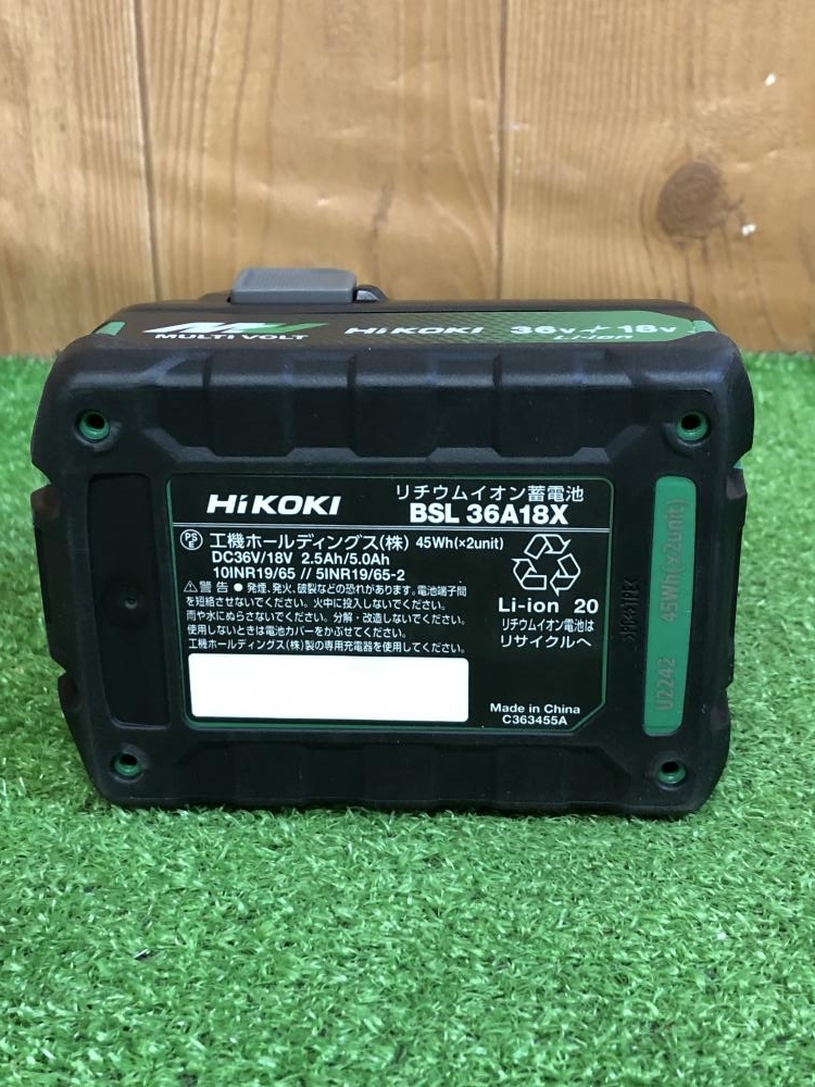 001♪未使用品♪ハイコーキ HiKOKI 18V/36Vマルチボルトバッテリー BSL36A18X_画像6