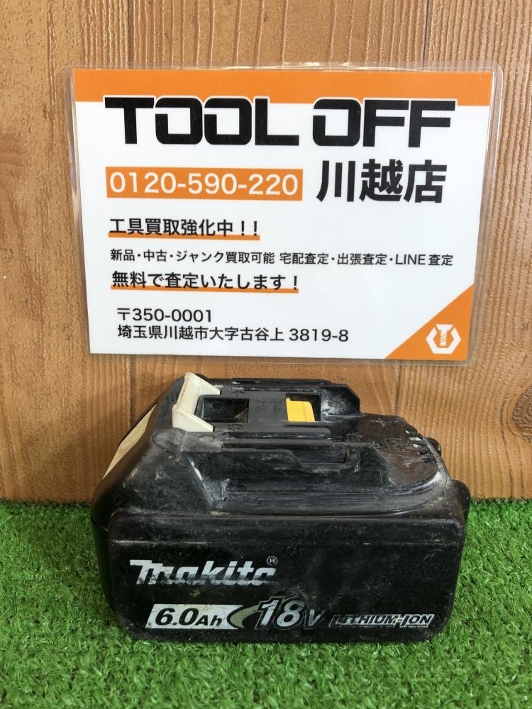 001♪おすすめ商品♪マキタ makita バッテリ BL1860B 充電回数111回　過負荷25％_画像1