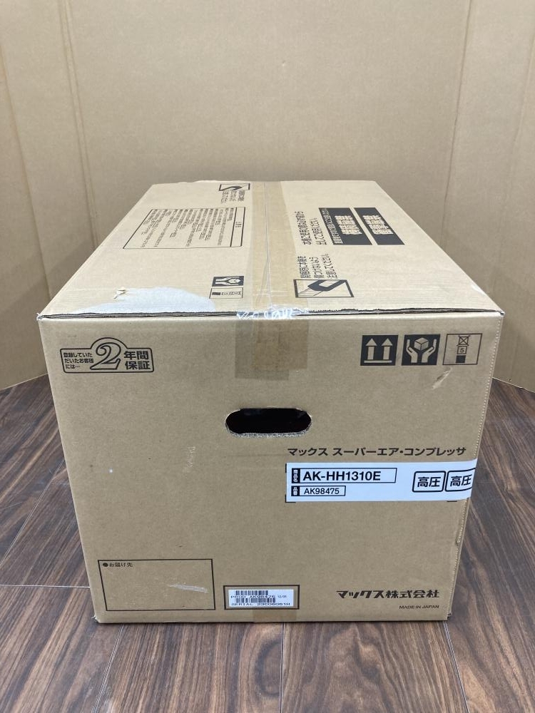 006□未使用品・即決価格□MAX 高圧エアコンプレッサ AK-HH1310E レッド 直接伝票を貼り付けて発送_画像2