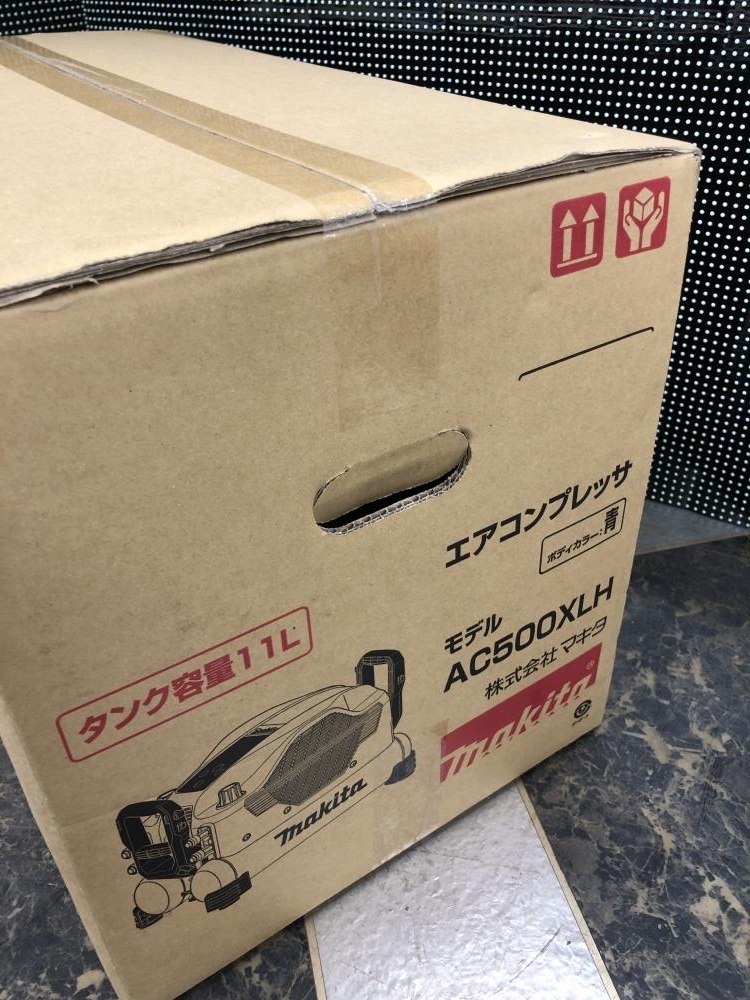 017◇未使用品・即決価格◇マキタ makita 高圧エアコンプレッサ AC500XLH 外箱に直接伝票を貼り付けて発送_画像2