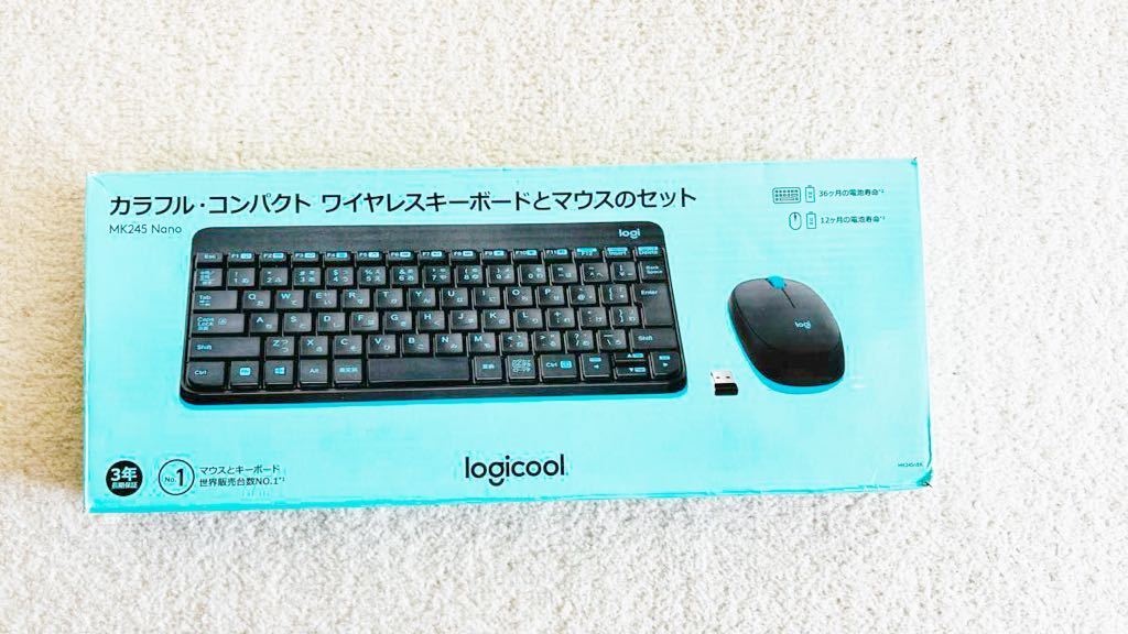 Logicool ワイヤレスキーボードとマウスのセット MK245 Nano カラフル・コンパクト_画像1