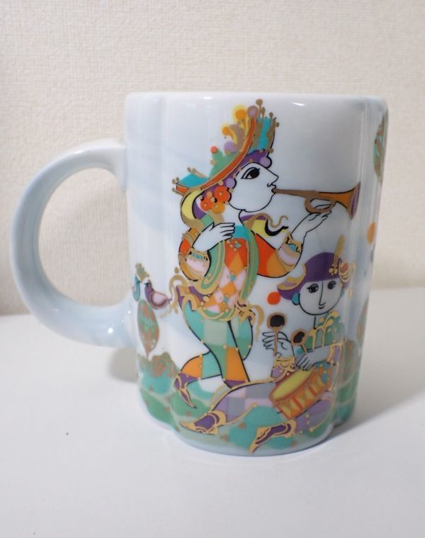 豊JE328/6J◆KIRIN BEER MUG COLLECTION キリン ビアマグコレクション ローゼンタール 1984年 コメディデルアルテ カップ 美品◆_画像5