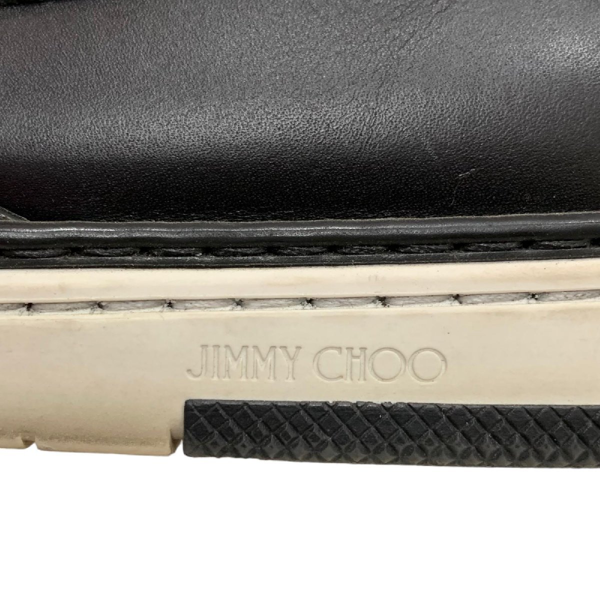 1円 JIMMY CHOO ジミーチュウ スタースタッズ スニーカー レザー×エナメル 40_画像8