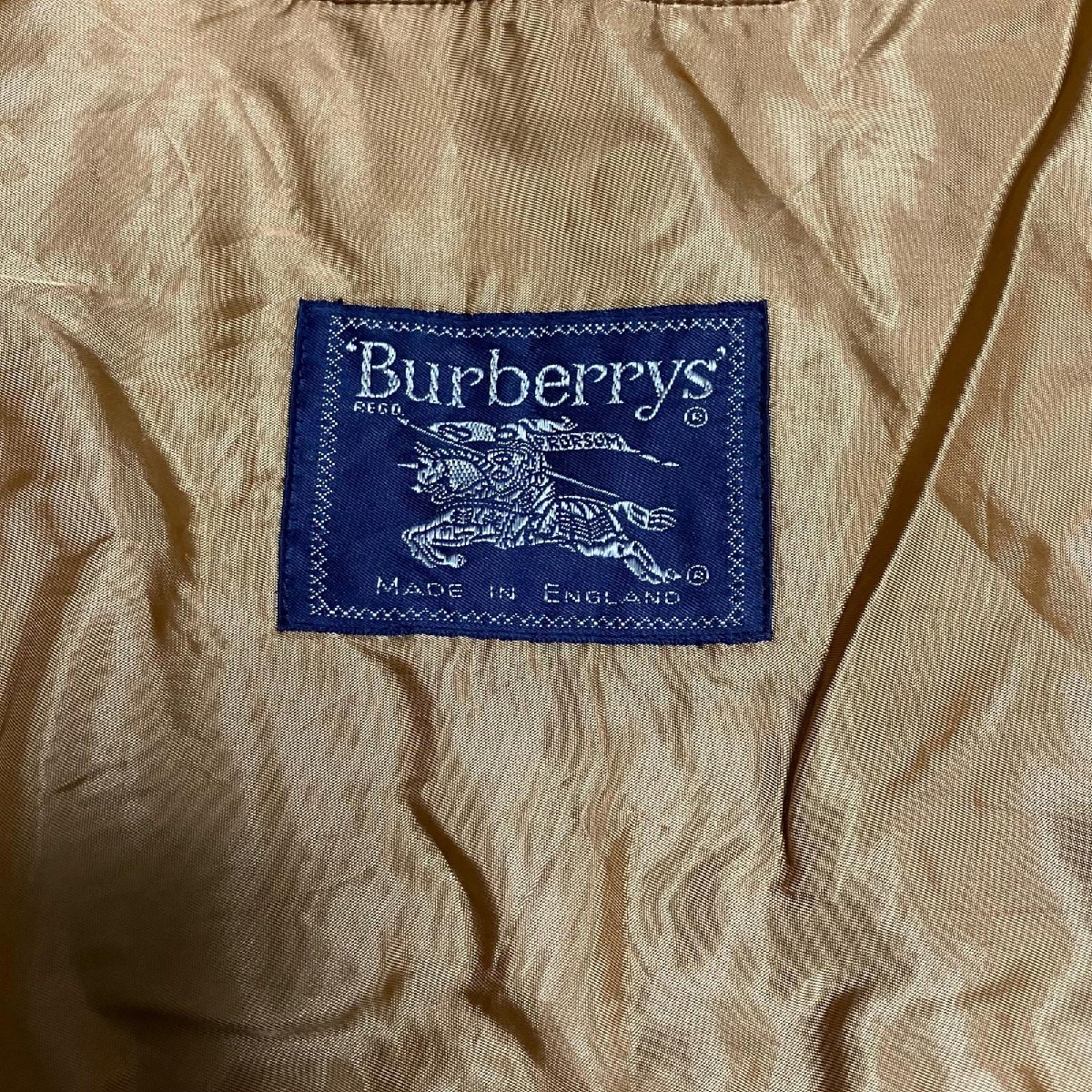 BURBERRY バーバリー Burberry's コート インナー ライナー ウール×カシミヤ ブラウン系 メンズ ※毛羽立ち.穴あき アウター_画像6