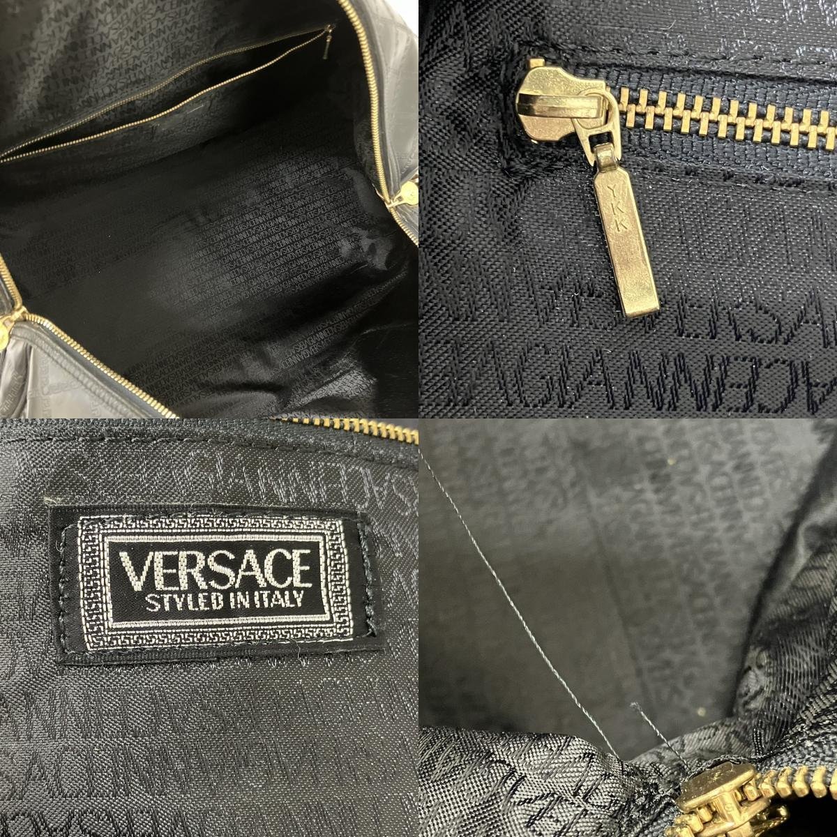 VERSACE ヴェルサーチ ボストンバッグ ブラック_画像10