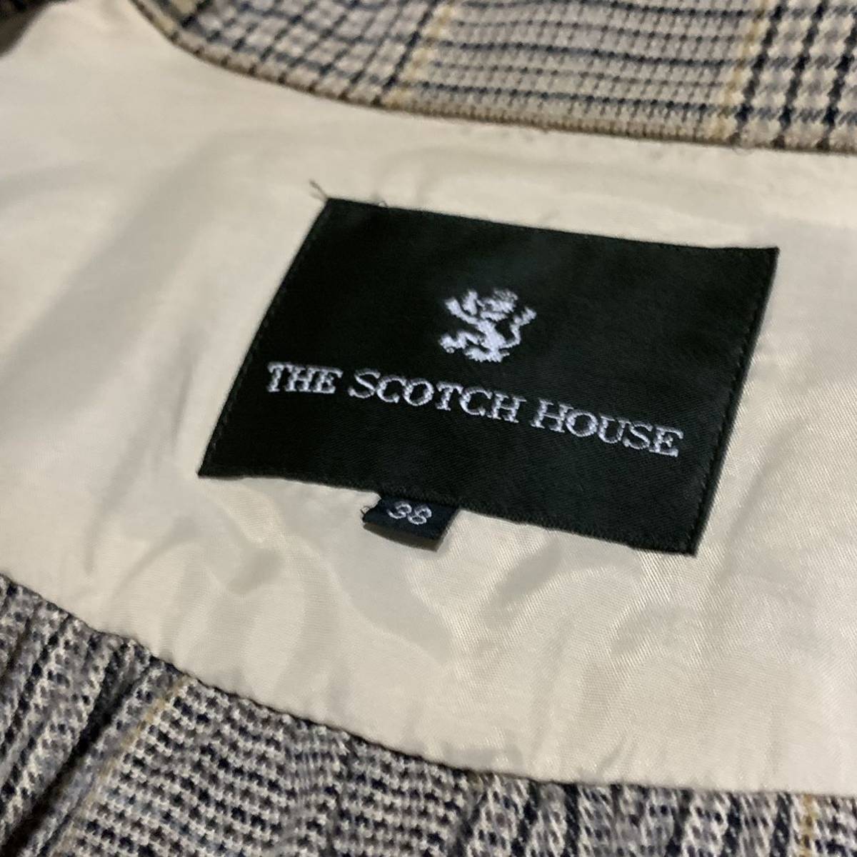 G ▼ 洗練されたデザイン!! '着心地抜群' THE SCOTCH HOUSE スコッチハウス ウエストベルト チェック トレンチコート size:38 アウター_画像7