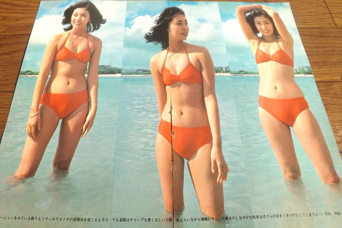 ◆70年代女優【片平なぎさ⑤】 水着4ページ切抜き　送料140円_画像2