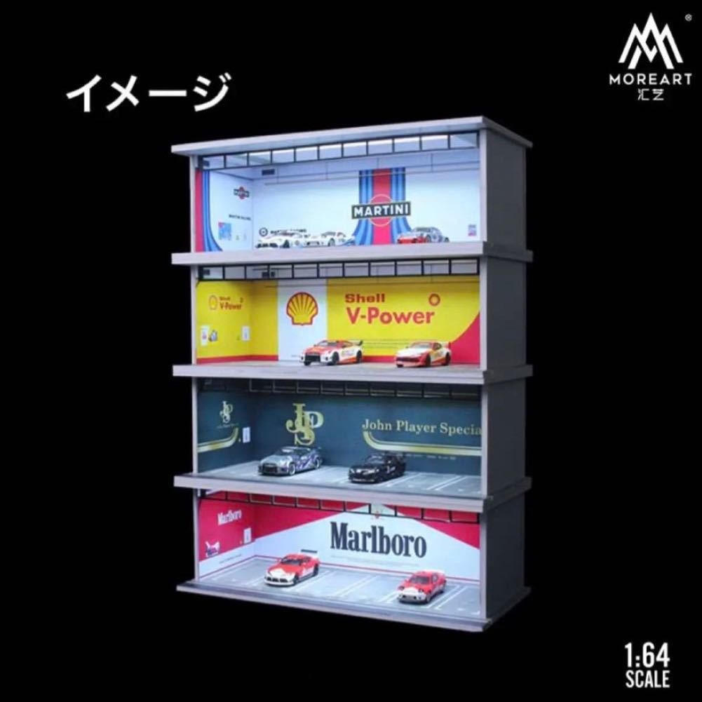 1/64 ガレージ　初音ミク仕様　moreart 模型　ジオラマ　トミカ、ホットウィール等のミニカーに！_画像4