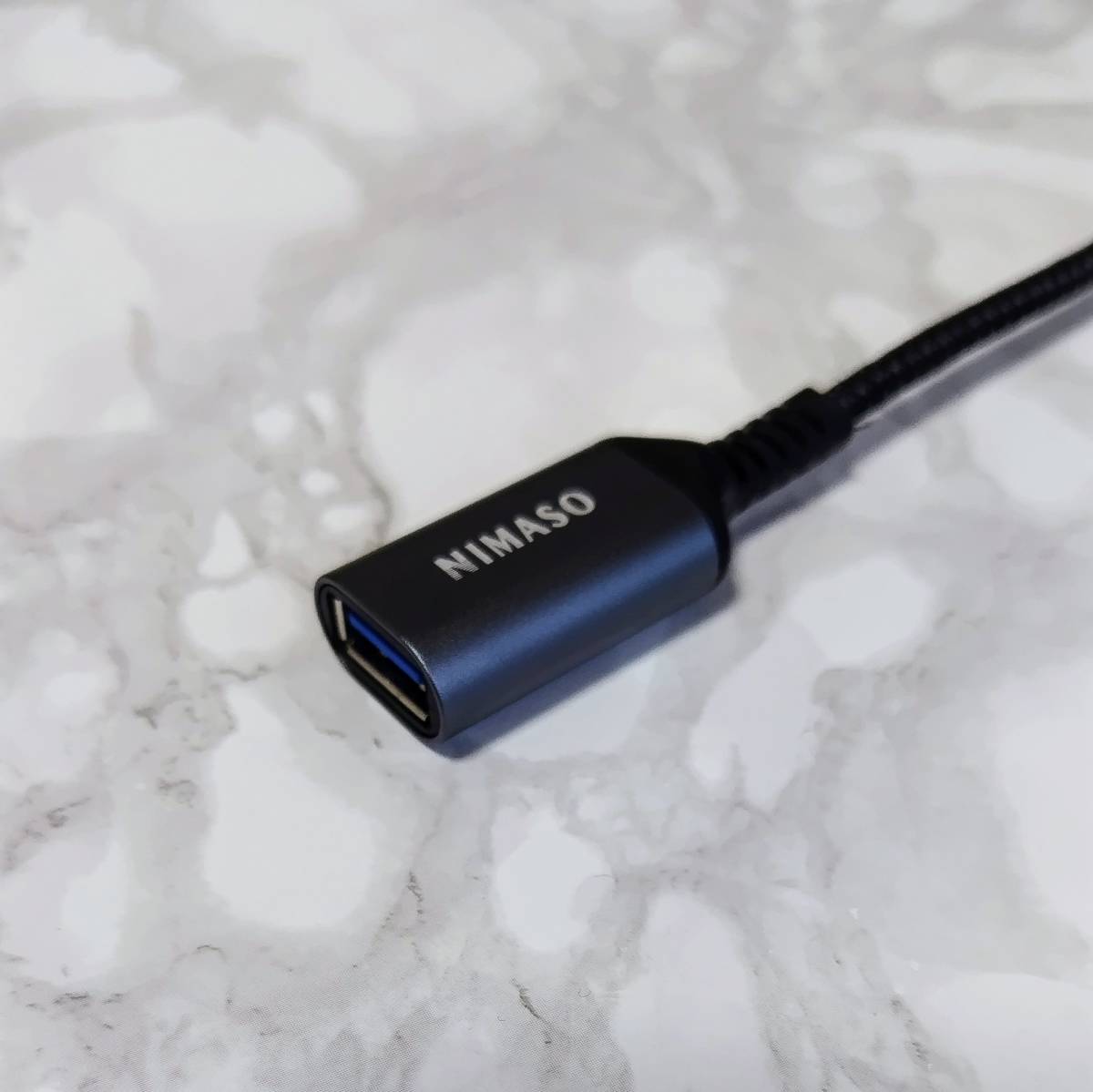 NIMASO USB C 変換 アダプタ (Type C - USB 3.0 メス) 20CM OTG ケーブル タイプC 変換コネクター (1本入り, グレー)_画像2