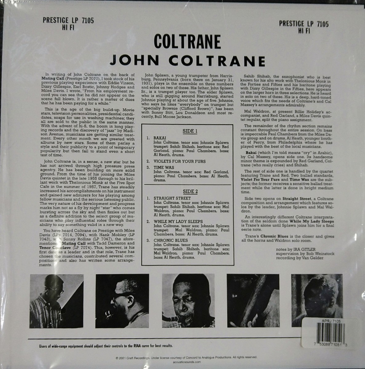 新品 即決 Analogue Productions LP ジョン・コルトレーン コルトレーン John Coltrane Coltrane アナログ・プロダクションズ 重量盤_画像3