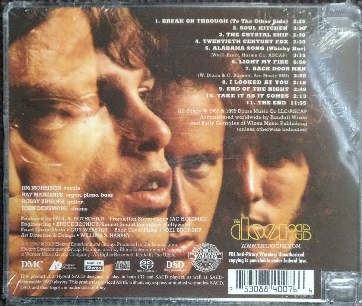 新品 即決 Analogue Productions SACD ドアーズ The doors 1st アナログ・プロダクションズ_画像3