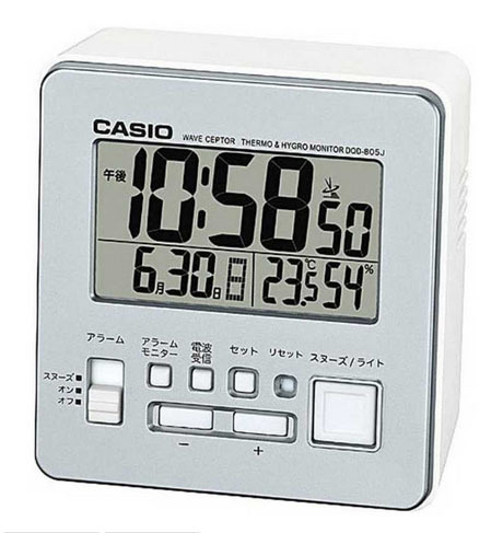  新品◇CASIO カシオ デジタル電波置時計　DQD-805J-8JF　温湿度計付　シルバー　_参考画像