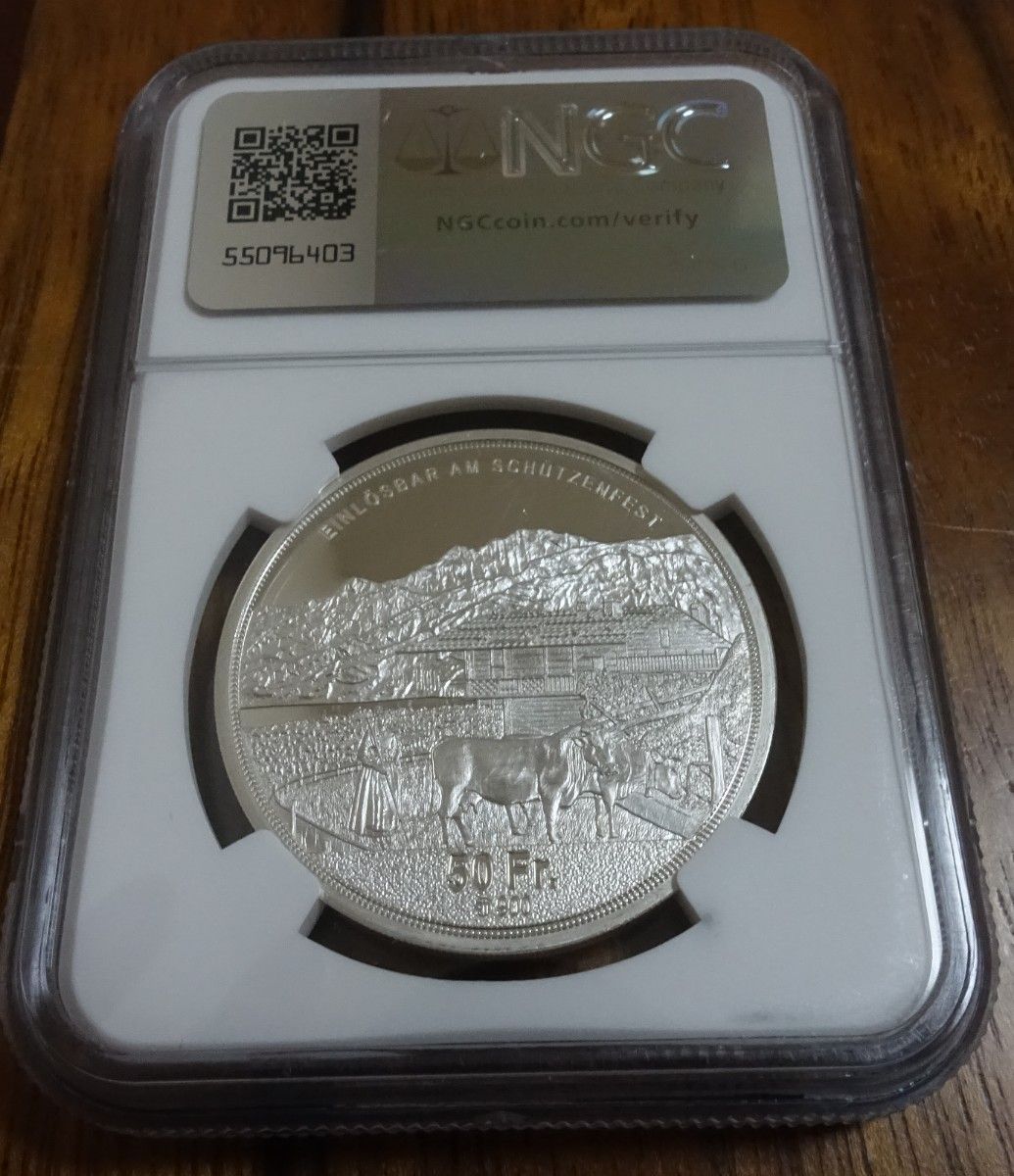 2023 スイス 現代射撃祭 50フラン銀貨 オブワルデン NGC PF68 ULTRA CAMEO