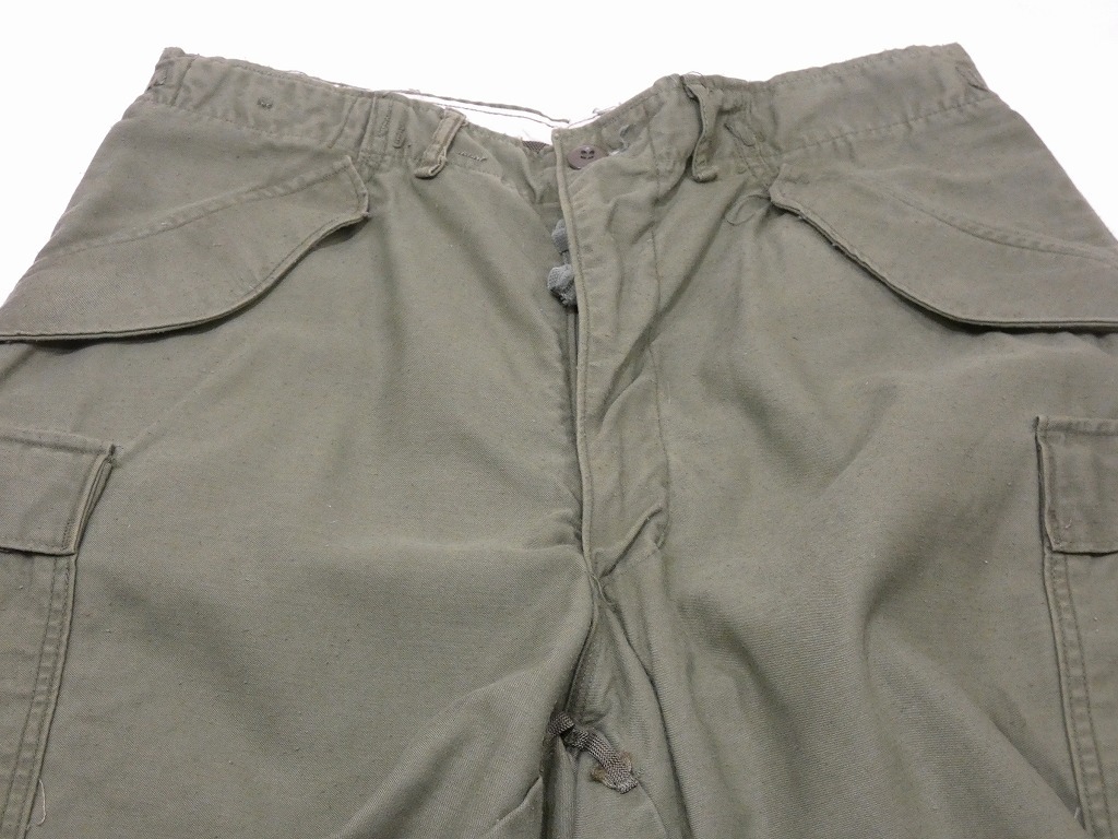  rare material 70s 74 year made Vintage US ARMY M-65 OG 107 NYLON×RAYON field trousers cargo pants M-R 60s 50s M-51 USMC