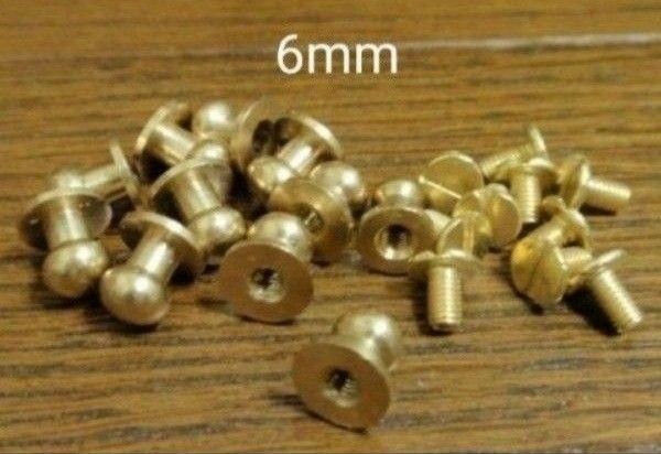 真鍮製 ギボシ ネジ式（6ｍｍ）10個セット ゴールド